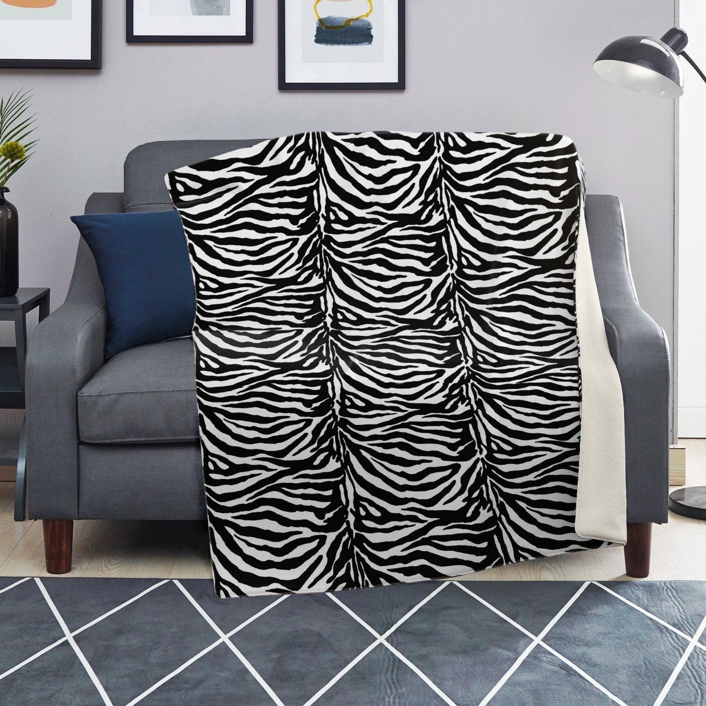 65 MCMLXV Zebra Print Microfleece Blanket - 65mcmlxv