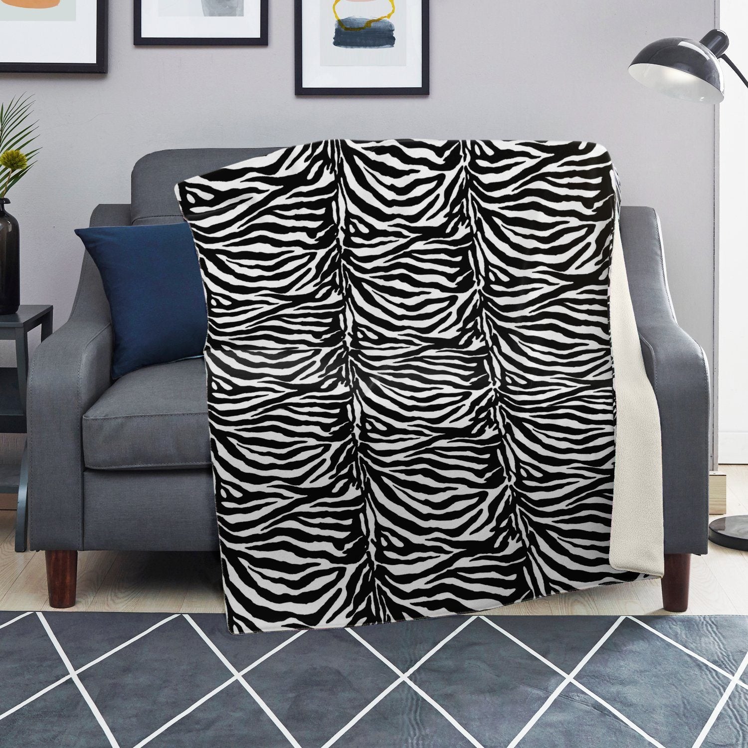 65 MCMLXV Zebra Print Microfleece Blanket - 65mcmlxv
