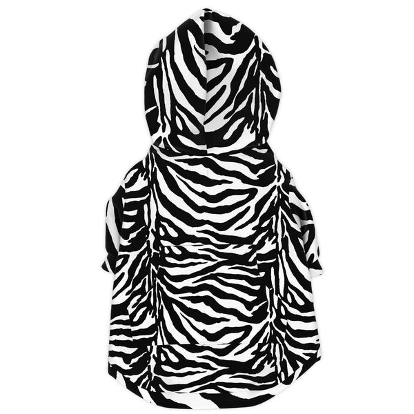 65 MCMLXV Zebra Print Dog Zip Hoodie-Athletic Dog Zip-Up Hoodie - AOP-65mcmlxv