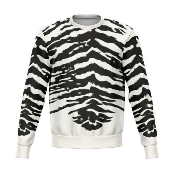 Athletic Sweatshirt - AOP - 65 MCMLXV Unisex Cream Zebra Animal Print Sweatshirt