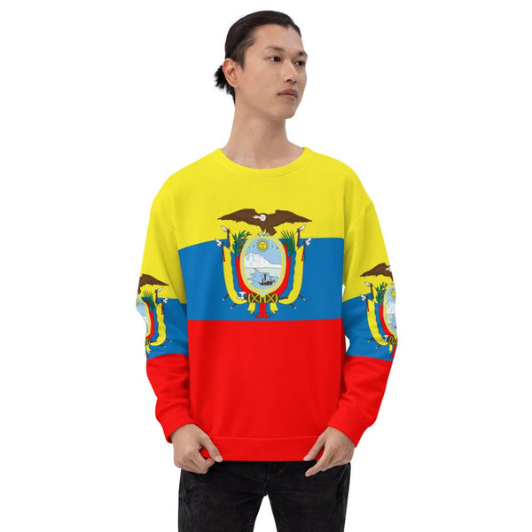65 MCMLXV Unisex Ecuador Flag Print Sweatshirt-Athletic Sweatshirt - AOP-65mcmlxv