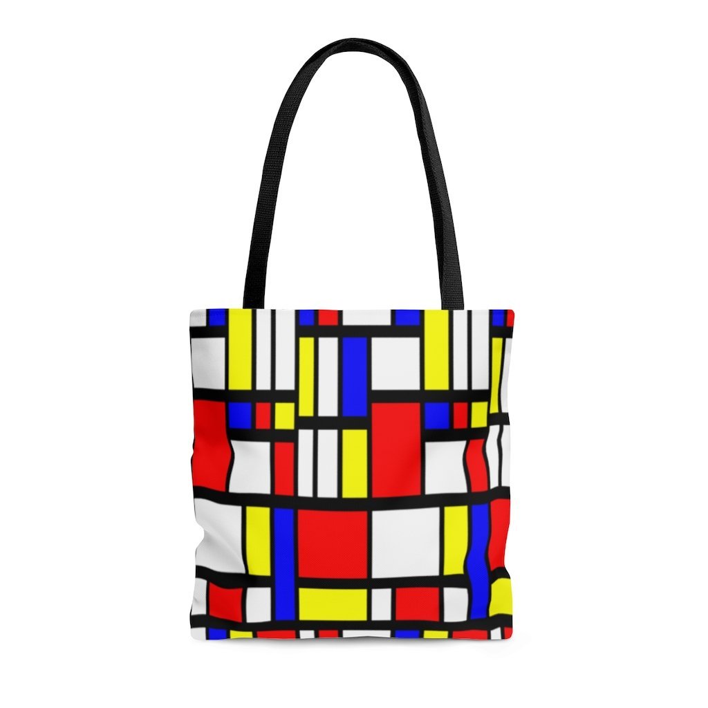 Bags - 65 MCMLXV Unisex Mondrian Color Block Print Tote Bag
