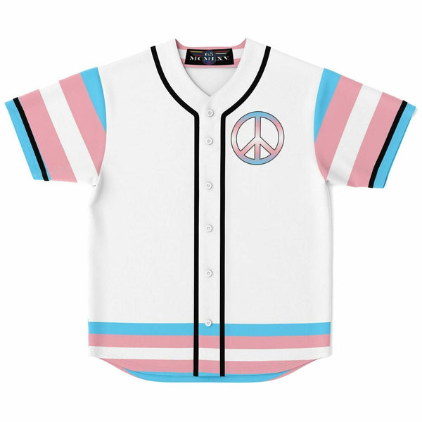 Baseball Jersey - AOP - 65 MCMLXV Unisex LGBT Transgender Pride Flag Print Baseball Jersey