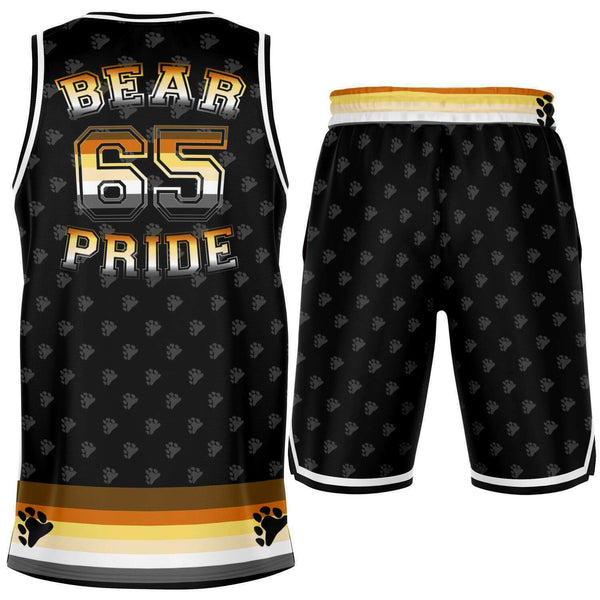 Basketball Set Rib - AOP - 65 MCMLXV Men's LGBT Bear Pride Basketball Jersey Top And Short Set