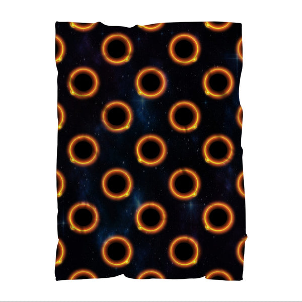 Blanket - 65 MCMLXV Black Solar Eclipse Polka Dot Pattern Blanket