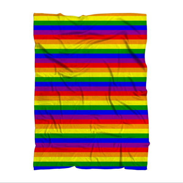 Blanket - 65 MCMLXV LGBT Gay Pride Rainbow Flag Stripe Blanket