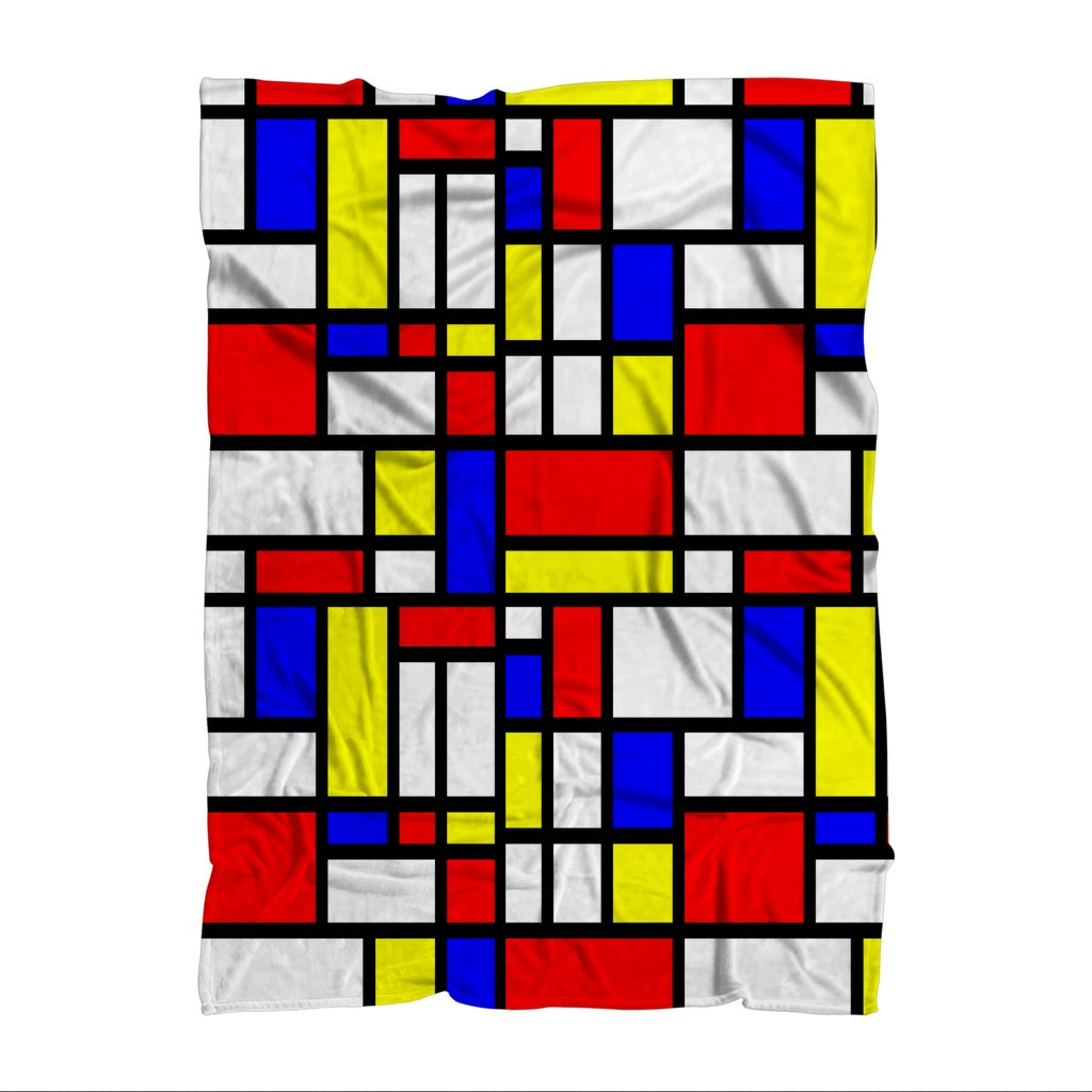 Blanket - 65 MCMLXV Mondrian Color Block Print Adult Blanket