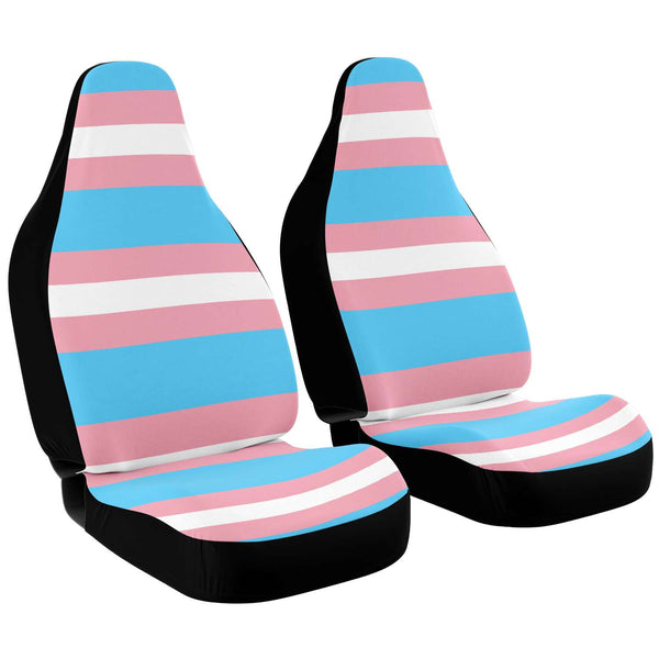 Car Seat Cover - AOP - 65 MCMLXV LGBT Transgender Pride Flag Print Car Seat Cover