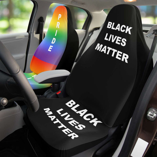 Car Seat Cover - AOP - 65 MCMLXV Unisex LGBT Gay Pride Black Lives Matter Print Car Seat Cover