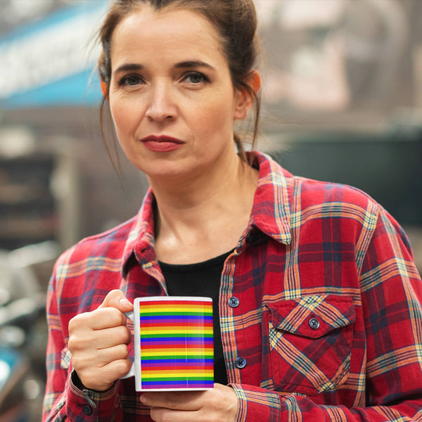 Coffee Mug - 65 MCMLXV LGBT Gay Pride Rainbow Flag Stripe 11oz Coffee Mug