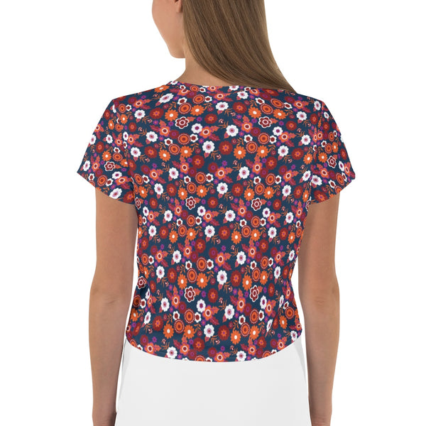 65 MCMLXV Women's Ditsy Floral Print Crop T-Shirt-Crop T-Shirt-65mcmlxv
