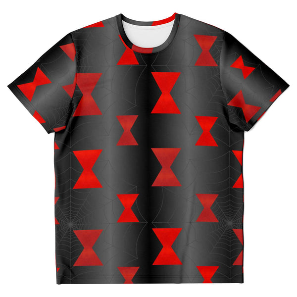 65 MCMLXV Unisex Cosplay Black Widow Spider Symbol Web Print T-Shirt