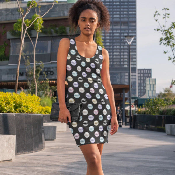 65 MCMLXV Women's Pearl Polka Dot Print Dress-Dress-65mcmlxv