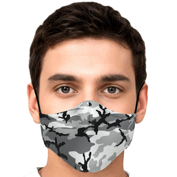 65 MCMLXV Unisex Grey Camouflage Print Face Mask-Fashion Face Mask - AOP-65mcmlxv
