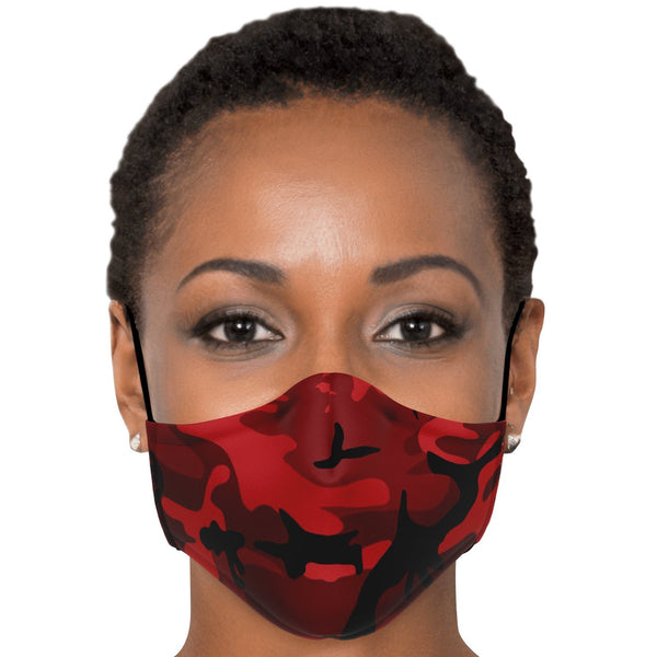 65 MCMLXV Unisex Red Camouflage Print Face Mask-Fashion Face Mask - AOP-65mcmlxv
