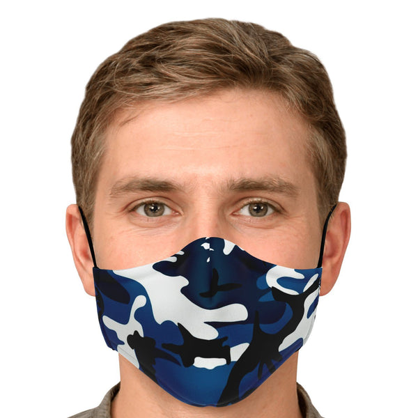 65 MCMLXV Unisex Teal Camouflage Print Face Mask-Fashion Face Mask - AOP-65mcmlxv