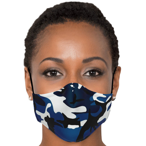 65 MCMLXV Unisex Teal Camouflage Print Face Mask-Fashion Face Mask - AOP-65mcmlxv