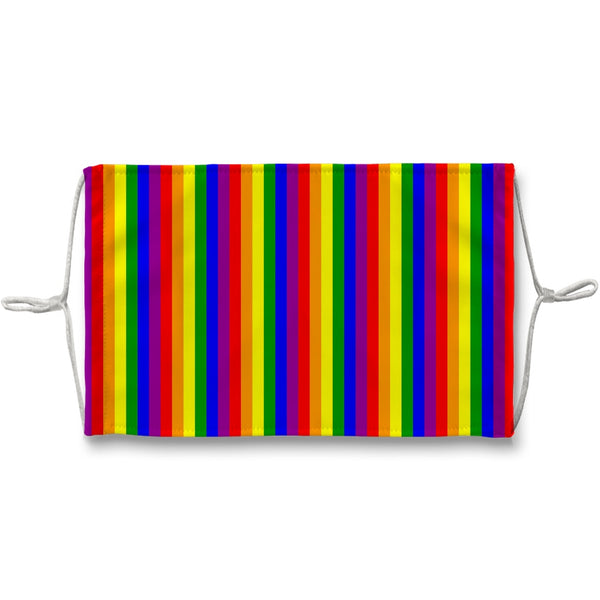 Fashion Face Mask - AOP - 65 MCMLXV Unisex LGBT Gay Pride Rainbow Flag Stripe Print Face Mask