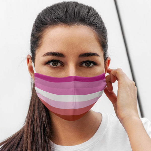 65 MCMLXV Women's Lesbian Pride Flag Face Mask-Fashion Face Mask - AOP-65mcmlxv