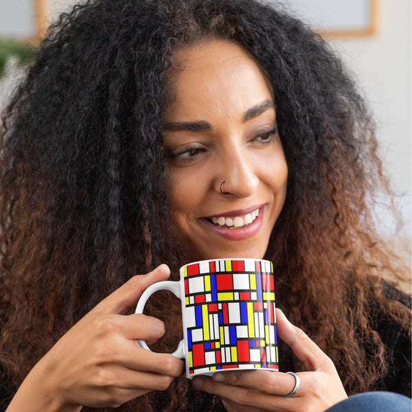 Homeware - 65 MCMLXV Mondrian Color Block 11oz Ceramic Coffee Mug