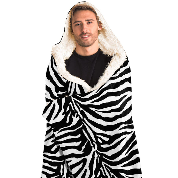 65 MCMLXV Unisex Zebra Print Hooded Blanket-Hooded Blanket - AOP-65mcmlxv