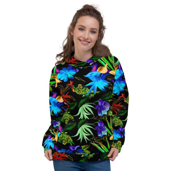 65 MCMLXV Women's Exotic Tropical Print Fleece Hoodie-Hoody-65mcmlxv