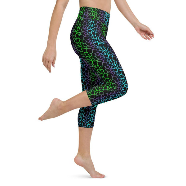 65 MCMLXV Women's Gradient Animal Print Yoga Capri Leggings-Leggings-65mcmlxv