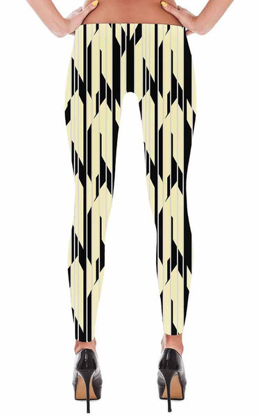 65 MCMLXV Women's Art Deco Print Leggings-Leggings-65mcmlxv