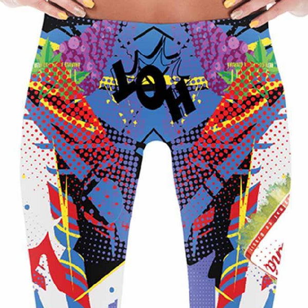65 MCMLXV Women's Pop Art Print Leggings-Leggings-65mcmlxv