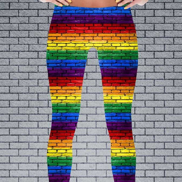 65 MCMLXV Women's LGBT Pride Rainbow Print Leggings-Leggings-65mcmlxv