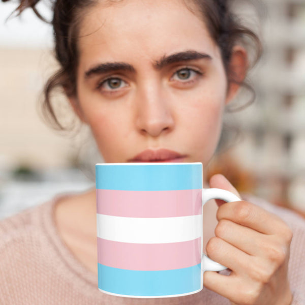 Mug - 65 MCMLXV LGBT Transgender Pride Flag Print Ceramic Coffee Mug 11oz