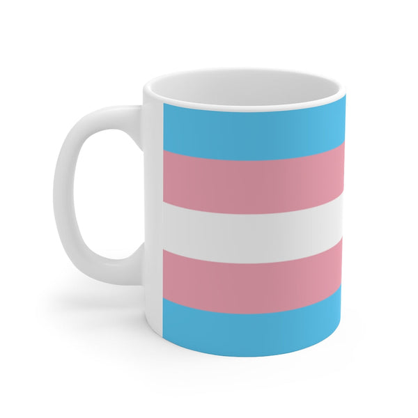 Mug - 65 MCMLXV LGBT Transgender Pride Flag Print Ceramic Coffee Mug 11oz