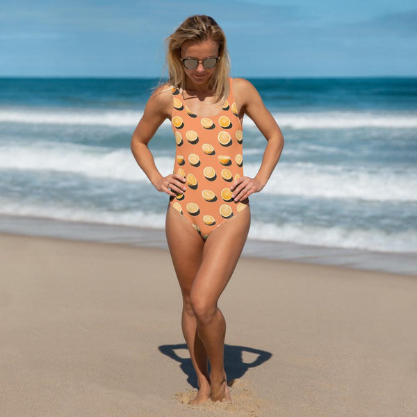 65 MCMLXV Women's Oranges Toss Print 1 Piece Swimsuit-One-Piece Swimsuit - AOP-65mcmlxv