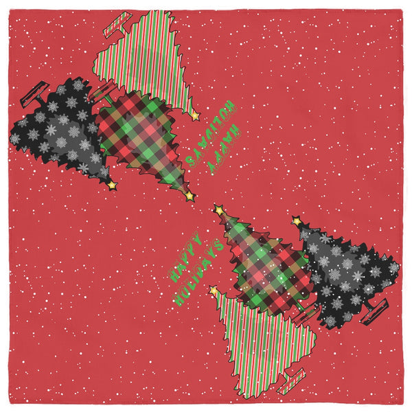 65 MCMLXV Happy Holidays Christmas Trees Pet Bandana-pet bandana-65mcmlxv