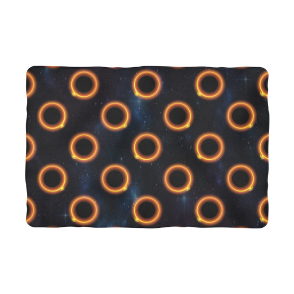 Pet Blanket - 65 MCMLXV Black Solar Eclipse Polka Dot Pattern Pet Blanket