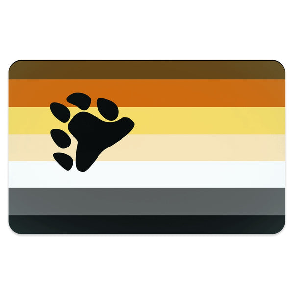 65 MCMLXV Bear Pride Flag Pet Placemat-pet placemat-65mcmlxv