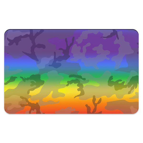 65 MCMLXV LGBT Rainbow Camouflage Print Pet Placemat-pet placemat-65mcmlxv