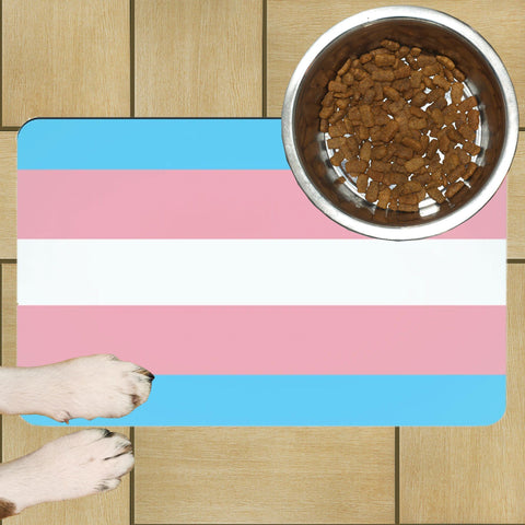 65 MCMLXV Transgender Pride Flag Print Pet Placemat-pet placemat-65mcmlxv