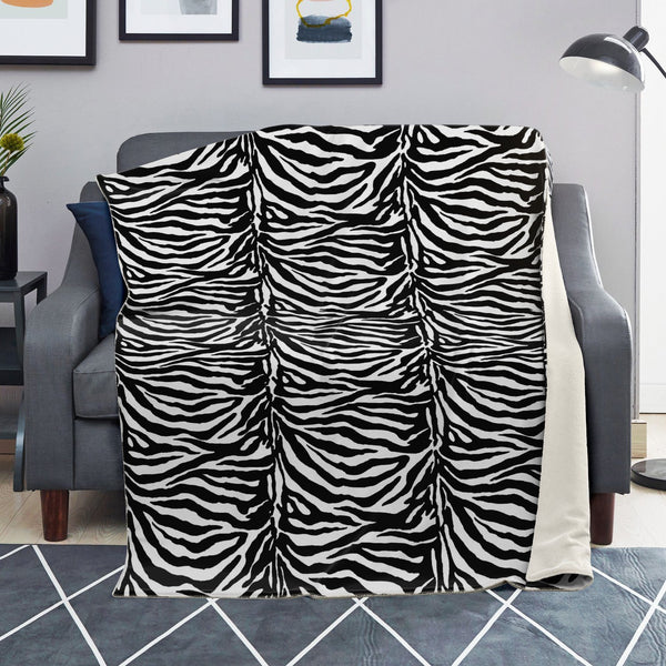 65 MCMLXV Zebra Print Microfleece Blanket-Premium Microfleece Blanket - AOP-65mcmlxv