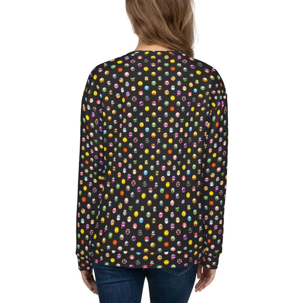 65 MCMLXV Unisex Emoji Print Fleece Sweatshirt-Sweatshirts-65mcmlxv