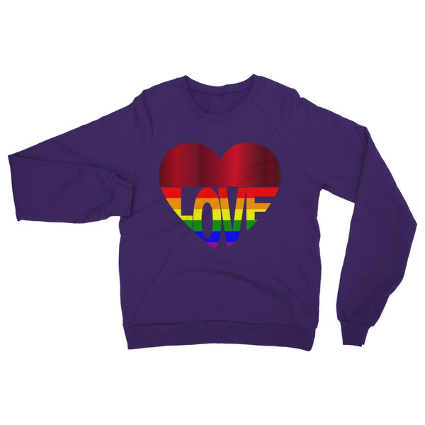 Sweatshirts - 65 MCMLXV Unisex LGBT Rainbow Flag Love Heart Sweatshirt