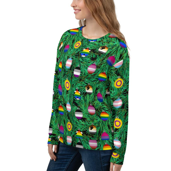 65 MCMLXV Unisex LGBTQI Pride Christmas Ornaments Print Sweatshirt-Sweatshirts-65mcmlxv