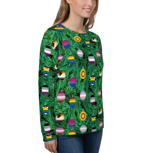 65 MCMLXV Unisex LGBTQI Pride Christmas Ornaments Print Sweatshirt-Sweatshirts-65mcmlxv