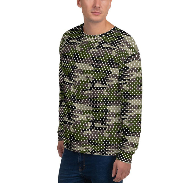 65 MCMLXV Men's Camouflage & Polka Dot Print Fleece Sweatshirt-Sweatshirts-65mcmlxv