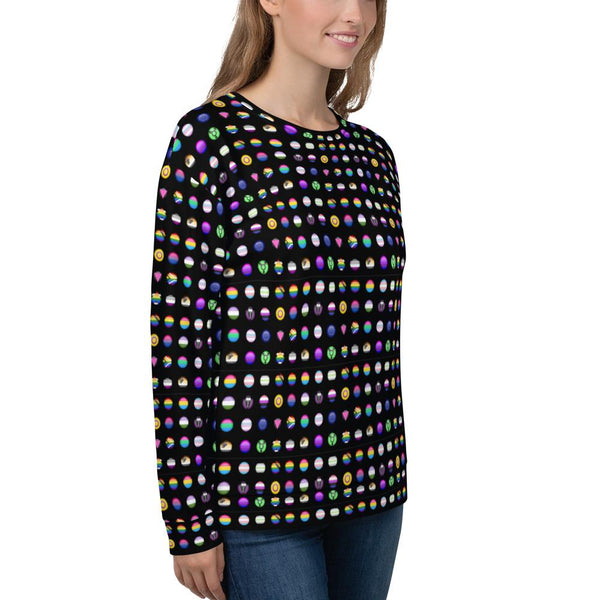 65 MCMLXV Unisex LGBTQIA Pride Icon Symbols Print Fleece Sweatshirt-Sweatshirts-65mcmlxv