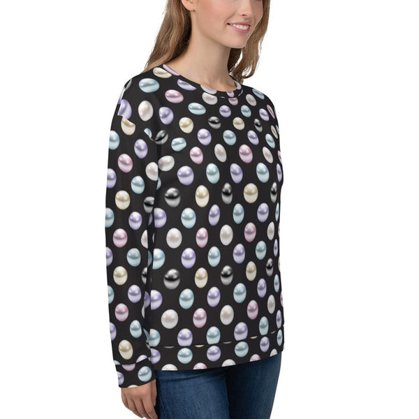 65 MCMLXV Women's Pearl Polka Dot Print Fleece Sweatshirt-Sweatshirts-65mcmlxv