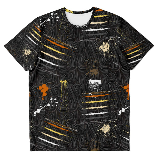 T-shirt - 65 MCMLXV Men's LGBT Bear Pride Flag Scratches And Splatter Fur Print T-Shirt