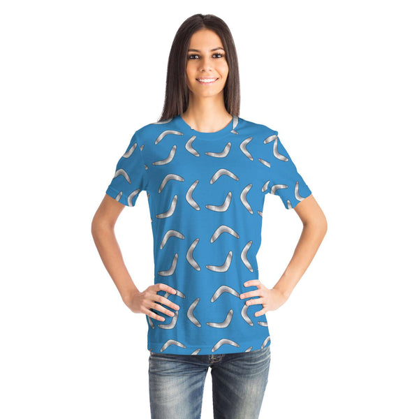 T-shirt - 65 MCMLXV Unisex Cosplay Blue Boomerang Toss T-Shirt