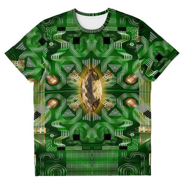 T-shirt - 65 MCMLXV Unisex Cosplay Green Motherboard And Yellow Gemstone T-Shirt