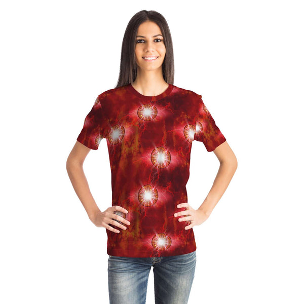 T-shirt - 65 MCMLXV Unisex Cosplay Scarlet Red Chaos Magic Energy Spheres Print T-Shirt